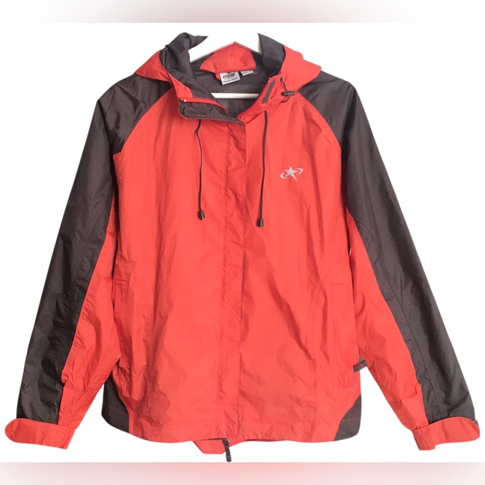 Crane Sports Active Wear Red/Black Hooded Jacket S